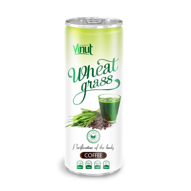 250ml Can Original Wheatgrass juice drink with Coffee flavor